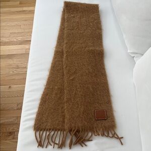 Loewe Brown Wool and Alpaca Scarf